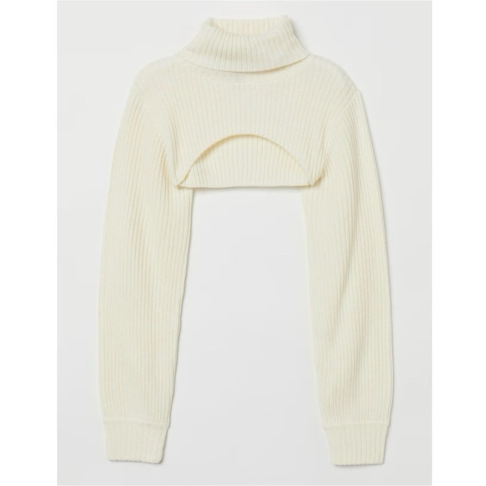 Cream turtleneck bolero